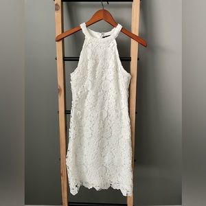 White Lace Lulus Mini Dress Small